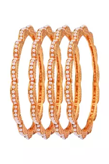 9blings Yellow pearl bangles-and-bracelets