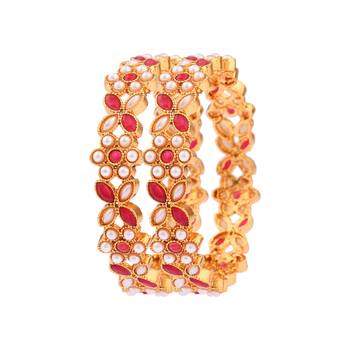 Red pearl bangles-and-bracelets 1