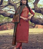 Pink embroidered silk blend salwar