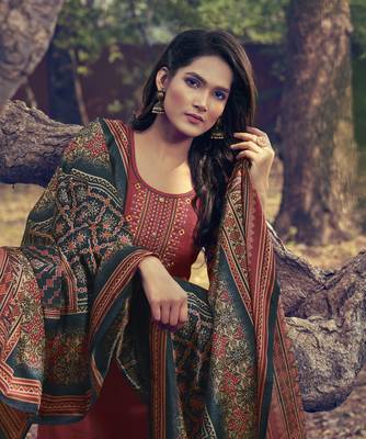 Pink embroidered silk blend salwar 2