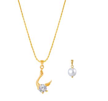 Gold cubic zirconia pendants 1