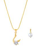 Gold cubic zirconia pendants