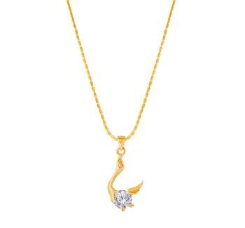 Gold cubic zirconia pendants 3