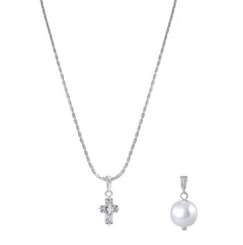 Silver cubic zirconia pendants 1