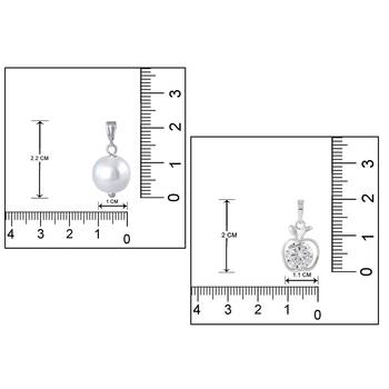 Silver cubic zirconia pendants 2