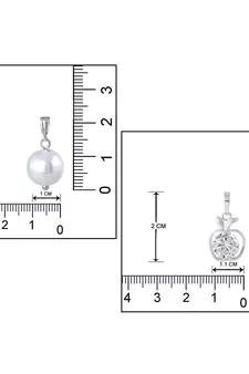 Silver cubic zirconia pendants