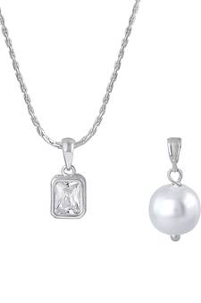 Silver cubic zirconia pendants