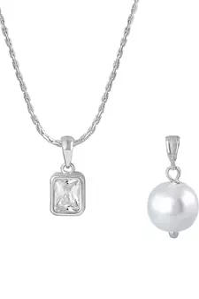 Silver cubic zirconia pendants