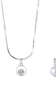 Silver cubic zirconia pendants
