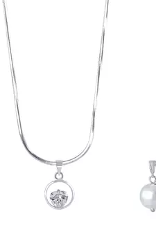Silver cubic zirconia pendants