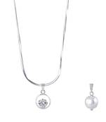 Silver cubic zirconia pendants