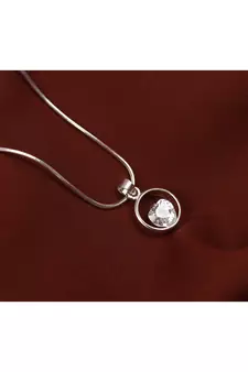Silver cubic zirconia pendants