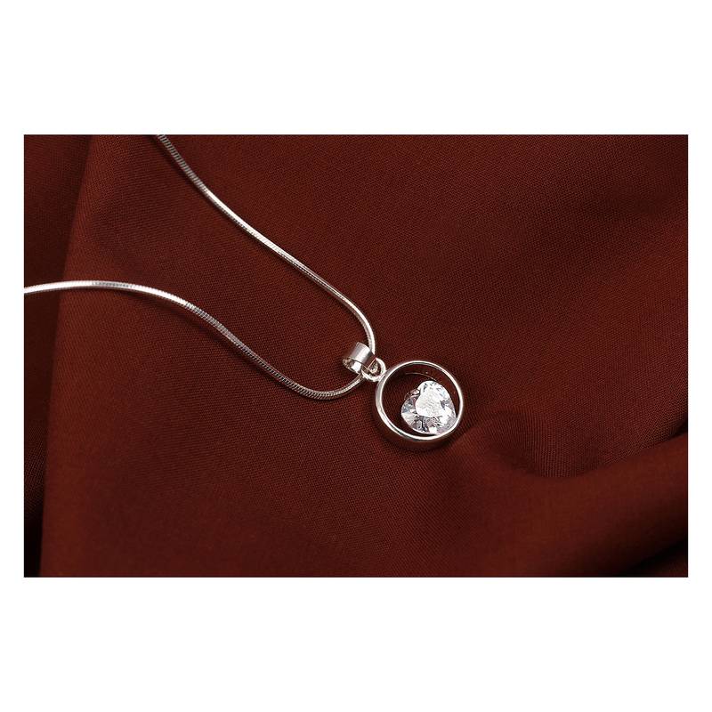 Silver cubic zirconia pendants