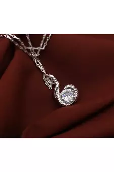 Silver cubic zirconia pendants