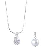 Silver cubic zirconia pendants