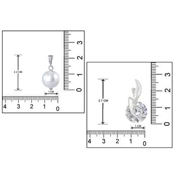 Silver cubic zirconia pendants 2