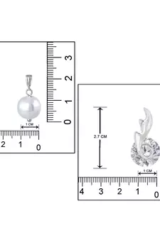 Silver cubic zirconia pendants