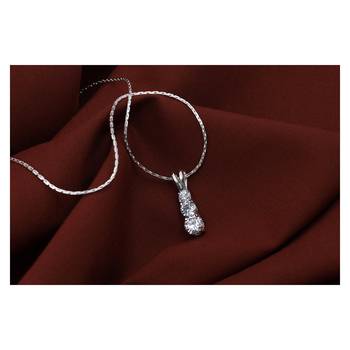 Silver cubic zirconia pendants 1