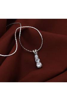 Silver cubic zirconia pendants