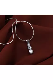 Silver cubic zirconia pendants