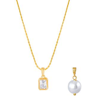 Gold cubic zirconia pendants 1
