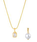 Gold cubic zirconia pendants