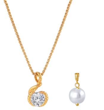 Gold cubic zirconia pendants 1