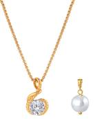 Gold cubic zirconia pendants