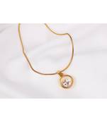 Gold cubic zirconia pendants