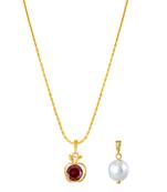 Gold cubic zirconia pendants