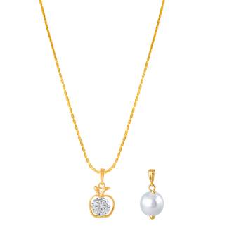 Gold cubic zirconia pendants 1