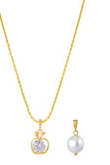Gold cubic zirconia pendants