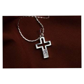 Silver cubic zirconia pendants 1