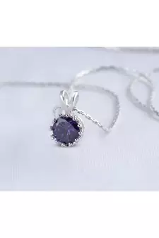 Silver cubic zirconia pendants