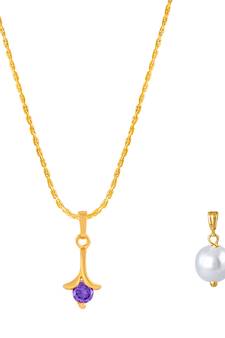 Gold cubic zirconia pendants