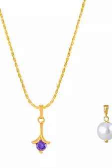 Gold cubic zirconia pendants