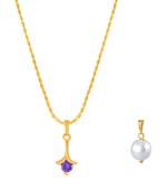 Gold cubic zirconia pendants
