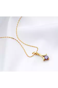 Gold cubic zirconia pendants