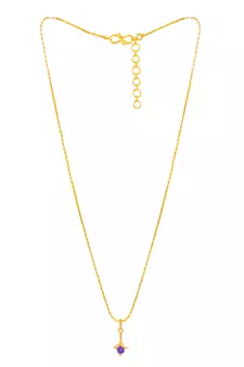 Gold cubic zirconia pendants