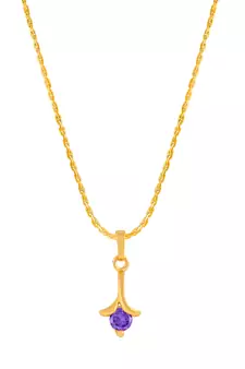 Gold cubic zirconia pendants