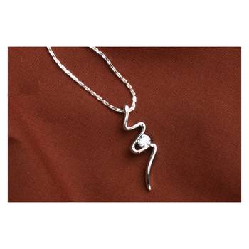Silver cubic zirconia pendants 1