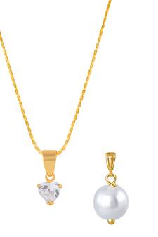 Gold cubic zirconia pendants