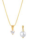 Gold cubic zirconia pendants