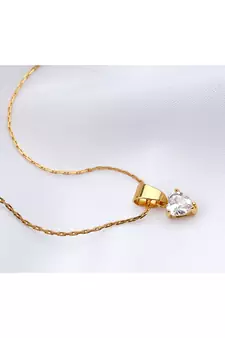 Gold cubic zirconia pendants