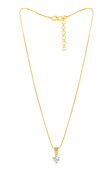 Gold cubic zirconia pendants