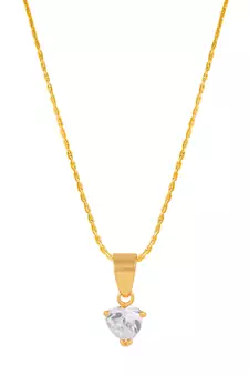 Gold cubic zirconia pendants