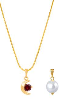 Gold cubic zirconia pendants