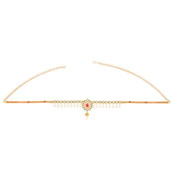 White cubic zirconia waist-belt 1