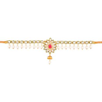 White cubic zirconia waist-belt 2