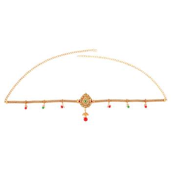 Gold cubic zirconia waist-belt 1